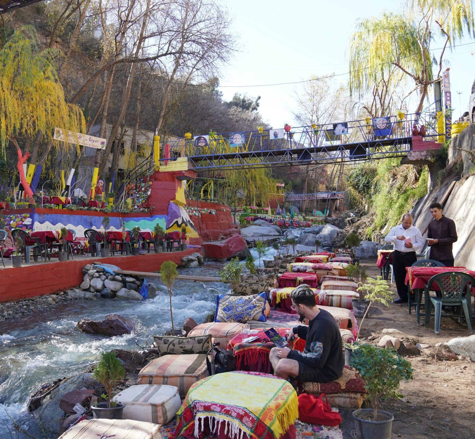 Ourika Valley Atlas Mountains river restaurants day trip from Marrakech Morocco